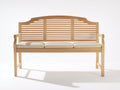 Panche da giardino - Legno-Tessuto - 150x61x98 cm - Marrone chiaro-Crema - Stile classico
