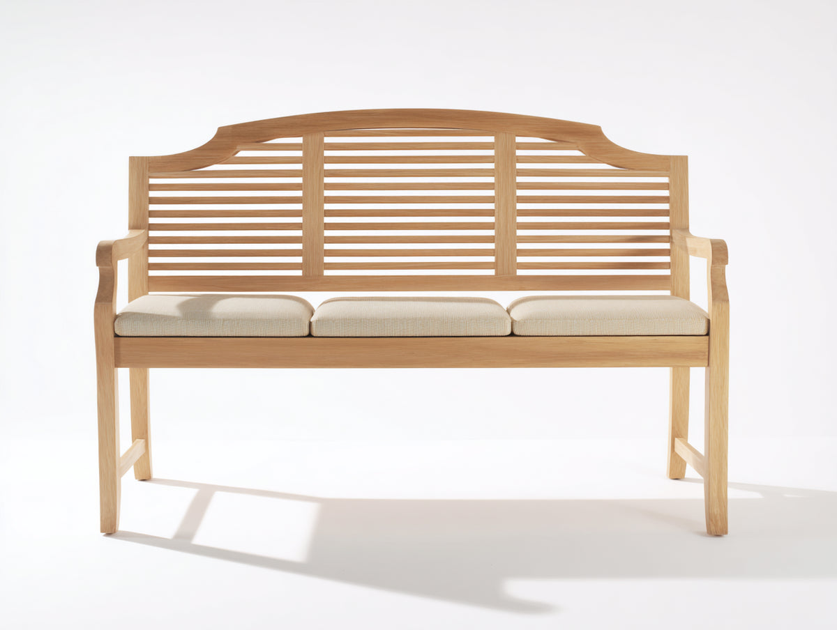Panche da giardino - Legno-Tessuto - 150x61x98 cm - Marrone chiaro-Crema - Stile classico