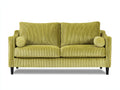 Divano a due posti - velluto a coste - 178x90x86 cm - verde oliva - stile moderno