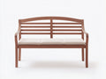 Panche da giardino - Legno-Tessuto - 138x59x87 cm - Marrone rossiccio-Crema - Stile tradizionale