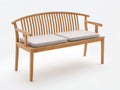 Panche da giardino - Legno-Tessuto - 126x59x101 cm - Marrone chiaro-Crema - Stile tradizionale